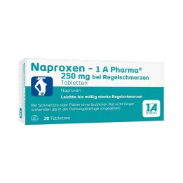 NAPROXEN-1A Pharma 250 mg na bóle miesiączkowe, 20 szt