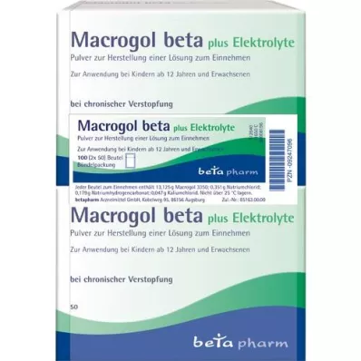 MACROGOL beta plus elektrolity Plv.z.H.e.L.z.Einn., 100 szt