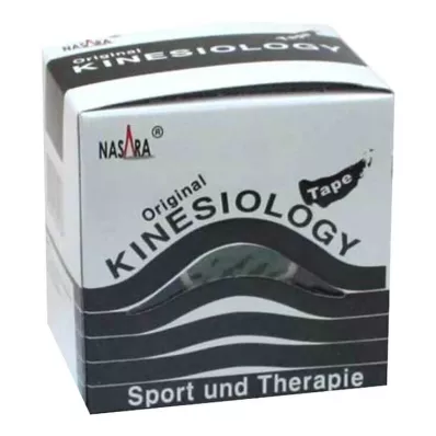 NASARA Taśma kinezjologiczna 5 cm x 5 m czarna, 1 szt