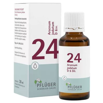 Biochemia Pflueger 24 Arsenum jodatum D 6 kropli, 30 ml Biochemia Pflueger 24 Arsenum jodatum D 6 kropli, 30 ml