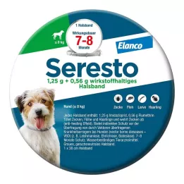 SERESTO 1,25 g + 0,56 g Obroża dla psów o wadze do 8 kg, 1 szt
