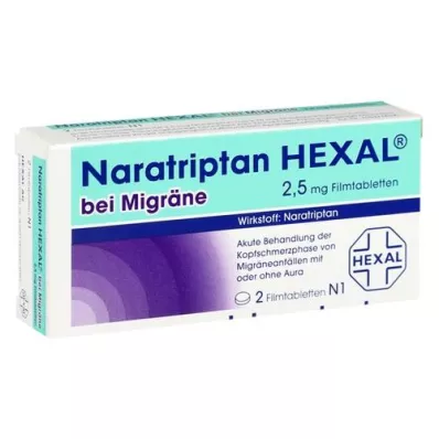 NARATRIPTAN HEXAL na migrenę 2,5 mg tabletki powlekane, 2 szt