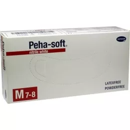PEHA-SOFT nitrylowe białe Unt.Hands.niesterylne pf M, 100 szt