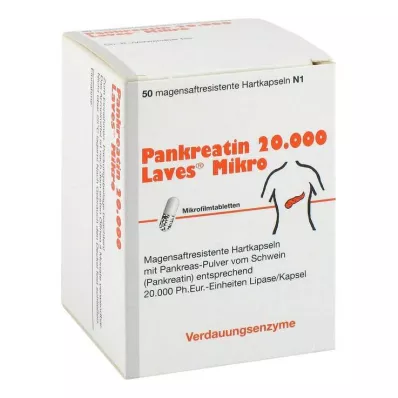 Pancreatin 20000 Laves mikrokapsułki dojelitowe, 50 szt