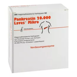 PANKREATIN 20 000 kapsułek twardych powlekanych dojelitowo Laves Micro, 200 szt
