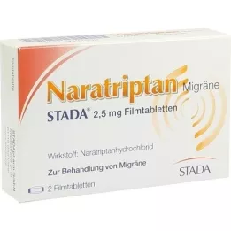 NARATRIPTAN Migrena STADA Tabletki powlekane 2,5 mg, 2 szt