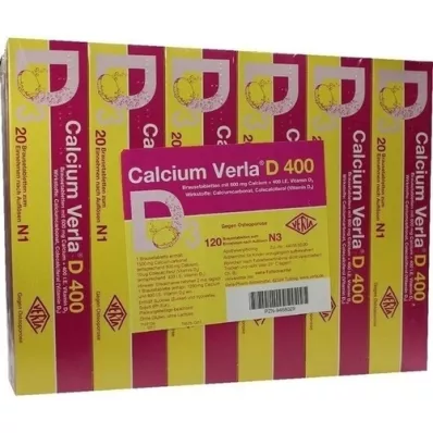 CALCIUM VERLA Tabletki musujące D 400, 120 szt