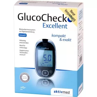 GLUCOCHECK Doskonały zestaw glukometrów mmol/l, 1 szt