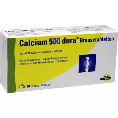 Calcium 500 twarde tabletki musujące, 40 szt