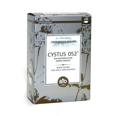 CYSTUS 052 Organiczne pastylki do ssania na gardło miodowo-waniliowe, 132 szt