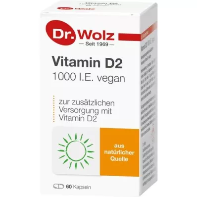 VITAMIN D2 1000 I.E. kapsułki wegańskie, 60 szt