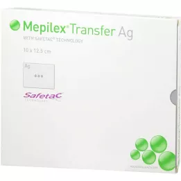 MEPILEX Opatrunek z pianki transferowej Ag 10x12,5 cm, 5 szt