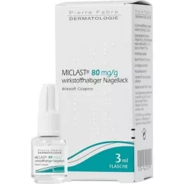 MICLAST 80 mg/g lakieru do paznokci zawierającego substancję czynną, 3 ml