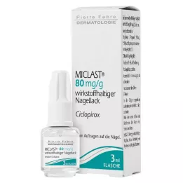 MICLAST 80 mg/g lakieru do paznokci zawierającego substancję czynną, 3 ml