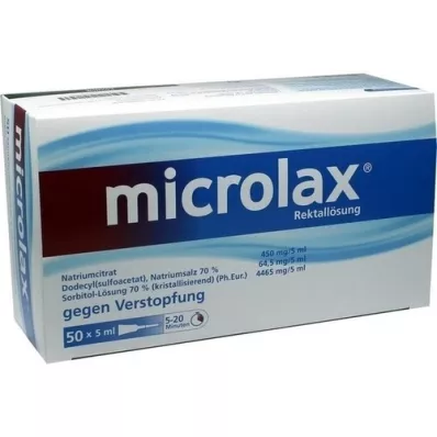MICROLAX Lewatywy z roztworu doodbytniczego, 50 x 5 ml