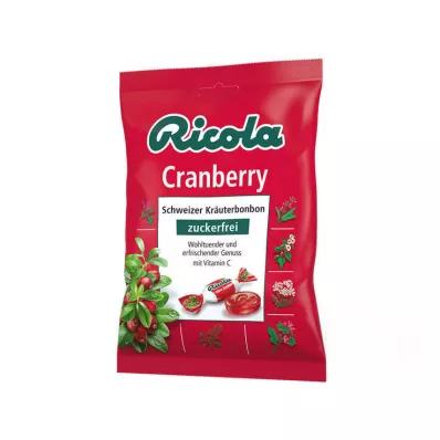 Ricola Cukierki żurawinowe bez cukru, 75 g
