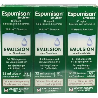 ESPUMISAN Emulsja, 3 x 32 ml