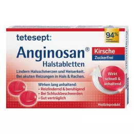 TETESEPT Anginosan pastylki na gardło wiśnia bez cukru, 20 szt