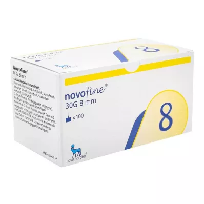 Kaniule Novofine 8 0,30x8 mm TW, 100 sztuk
