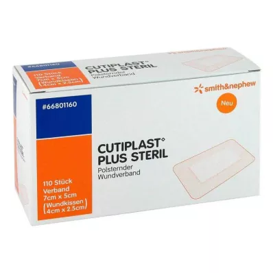 CUTIPLAST Plus sterylny opatrunek 5x7 cm, 110 szt