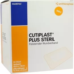 CUTIPLAST Plus sterylny opatrunek 7,8x10 cm, 55 szt