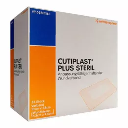 CUTIPLAST Plus sterylny opatrunek 7,8x10 cm, 55 szt