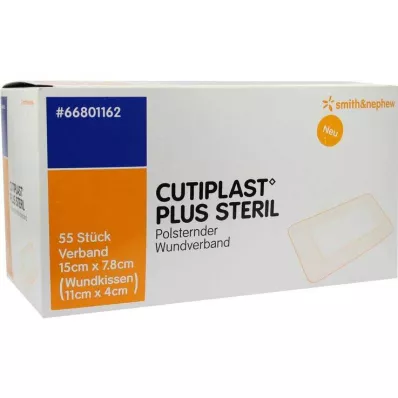CUTIPLAST Plus sterylny opatrunek 7,8x15 cm, 55 szt