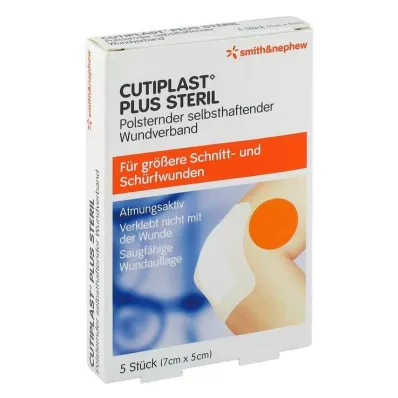 CUTIPLAST Plus sterylny opatrunek 5x7 cm, 5 szt