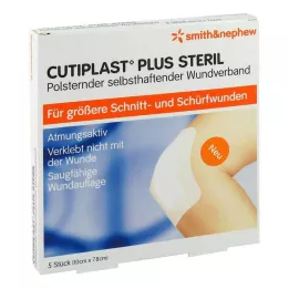 CUTIPLAST Plus sterylny opatrunek 7,8x10 cm, 5 szt