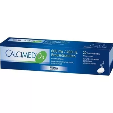 CALCIMED D3 600 mg/400 j.m. Tabletki musujące, 20 szt