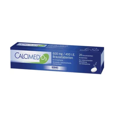 Calcimed D3 600 mg / 400 IU tabletki musujące, 20 szt Calcimed D3 600 mg / 400 IU tabletki musujące, 20 szt