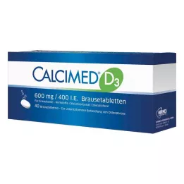 CALCIMED D3 600 mg/400 j.m. Tabletki musujące, 40 szt
