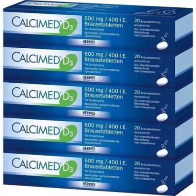 CALCIMED D3 600 mg/400 j.m. Tabletki musujące, 100 szt