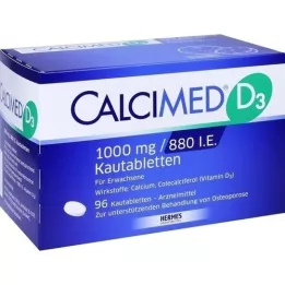 CALCIMED D3 1000 mg/880 j.m. Tabletki do żucia, 96 szt