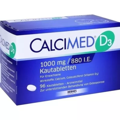 CALCIMED D3 1000 mg/880 j.m. Tabletki do żucia, 96 szt