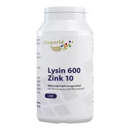 LYSIN Kapsułki 600 mg plus cynk 10 mg, 120 szt