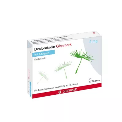 Desloratadyna Glenmark 5 mg tabletki, 20 szt Desloratadyna Glenmark 5 mg tabletki, 20 szt