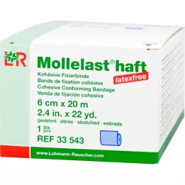 MOLLELAST opatrunek samoprzylepny bez lateksu 6 cmx20 m niebieski, 1 szt