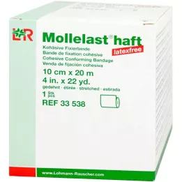 MOLLELAST samoprzylepne bandaże bezlateksowe 10 cm x 20 m, białe, 1 szt