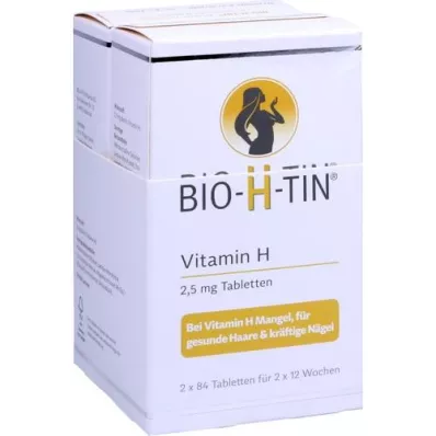 BIO-H-TIN Witamina H 2,5 mg przez 2x12 tygodni tbl, 2X84 szt