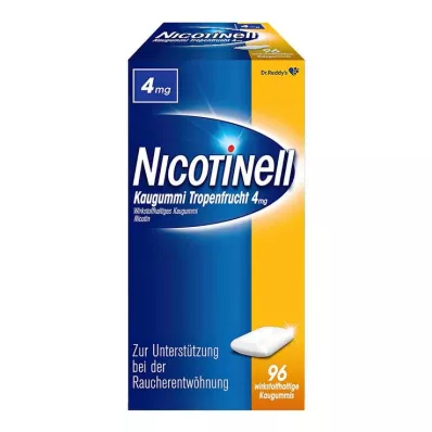 NICOTINELL Guma do żucia 4 mg owoce tropikalne, 96 szt NICOTINELL Guma do żucia 4 mg owoce tropikalne, 96 szt