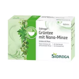 SIDROGA Zielona herbata Wellness z filtrem Nana Mint, 20 x 1,5 g