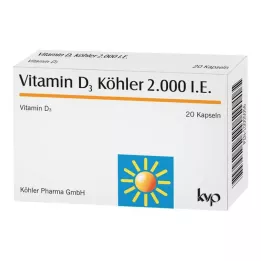 VITAMIN D3 KÖHLER 2 000 kapsułek I.U., 20 szt