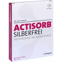 ACTISORB SILBERFREI Węgiel aktywowany 6,5x9,5 cm, 10 szt