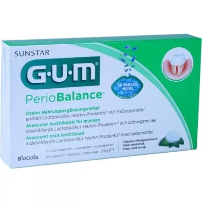 GUM Pastylki do ssania Periobalance, 30 szt