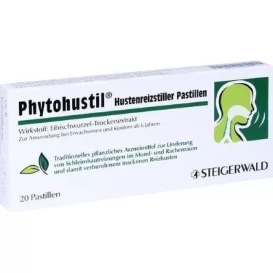 PHYTOHUSTIL Pastylki łagodzące podrażnienia kaszlu, 20 szt