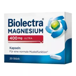 BIOLECTRA Magnez 400 mg ultrakapsułki, 20 szt