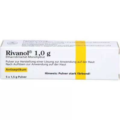 RIVANOL 1,0 g proszku, 5 szt