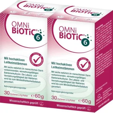 OMNI BiOTiC 6 Powder Double Pack, 2X60 g