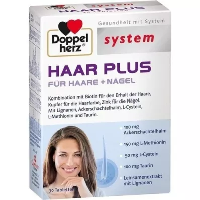 DOPPELHERZ Tabletki systemowe Hair Plus, 30 szt